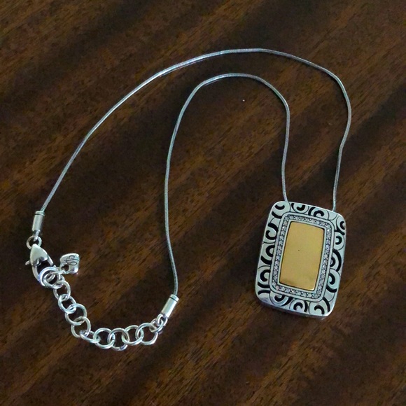 Vintage Brighton retired RHYTHMS reversible gold/black pendant necklace - Picture 1 of 10